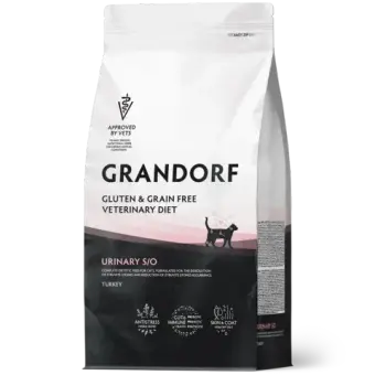 Сухой корм GRANDORF VETERINARY DIET Cat URINARY S/O Полнорационный диетический корм для кошек при мочекаменной болезни, индейка 0,4кг