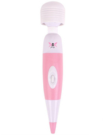 Бело-розовый, работающий от USB вибромассажёр Pixey Wand Pink Edition - 32 см. (Цвет: белый с розовым)