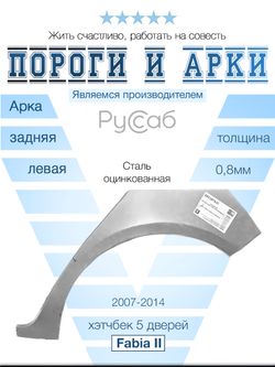 Арка левая Skoda Fabia II Хэтчбек 2007-2014