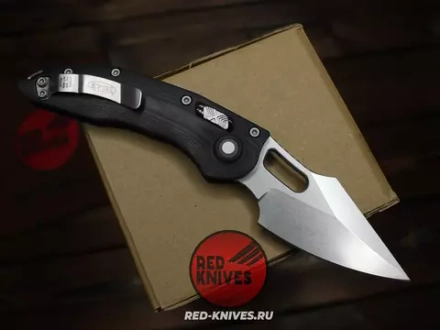 Нож Microtech Stitch Ram-Lok - рукоять черный G10, клинок стоунвош RK-456