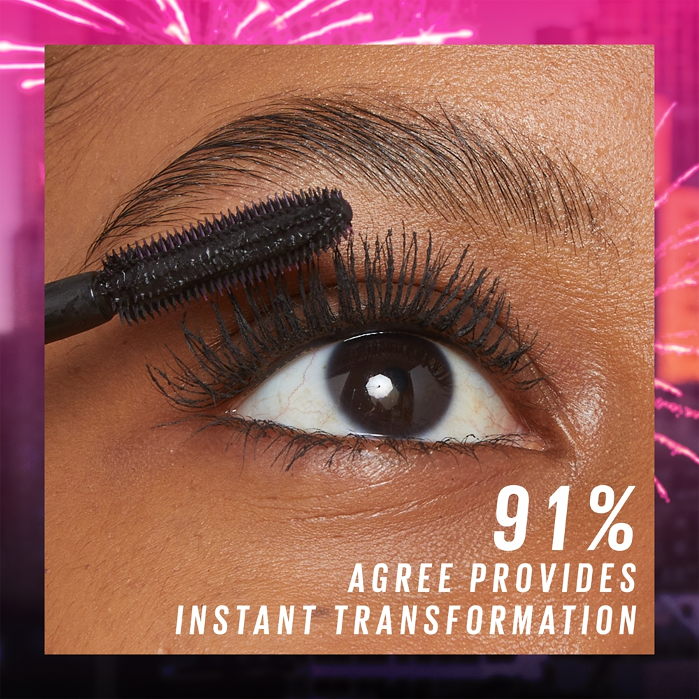MAYBELLINE NEW YORK Lash Sensational Firework - Тушь для ресниц, увеличивающая объем, удлиняющая и подкручивающая, супер черная оттенок Electro Black, 10 ml