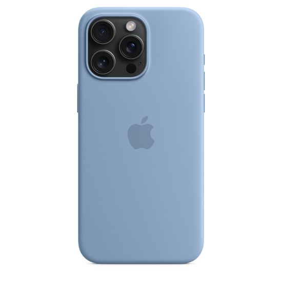 Силиконовый чехол Apple для iPhone 15 Pro с MagSafe Голубой