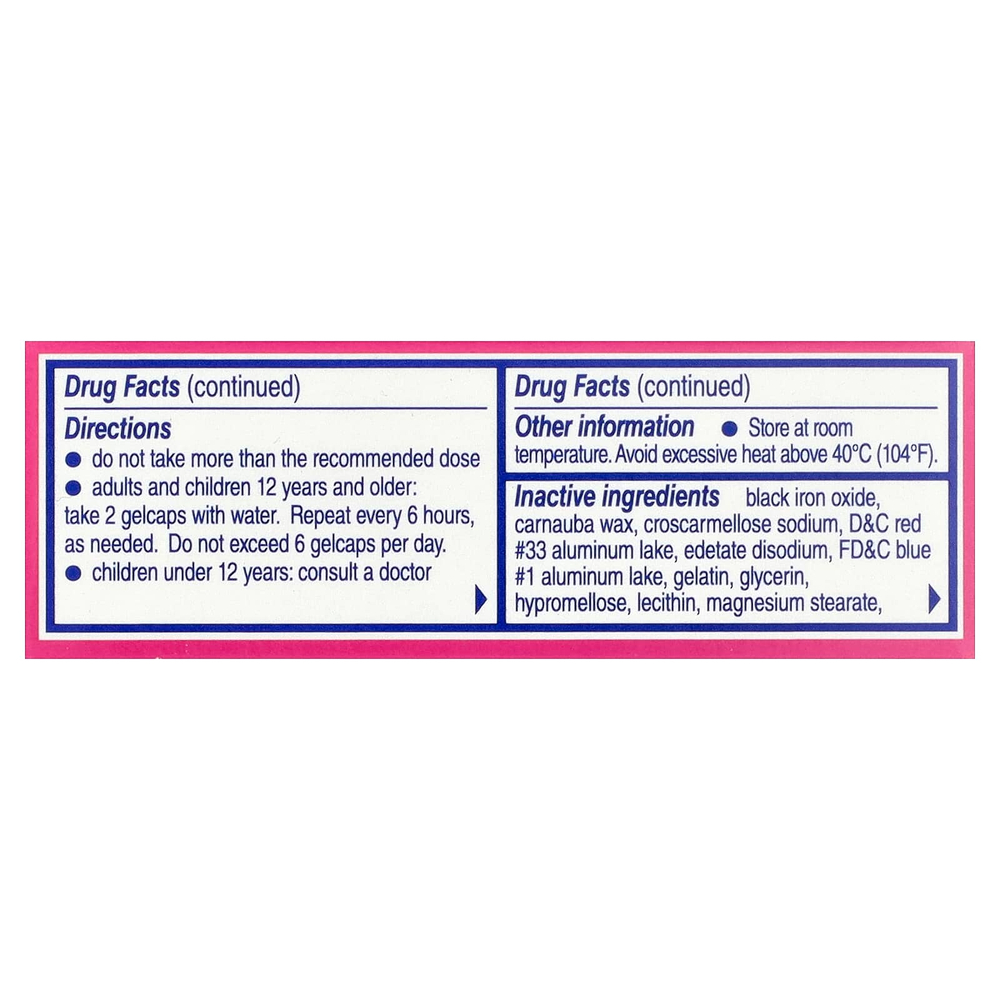 Midol, В комплекте, 24 капсулы