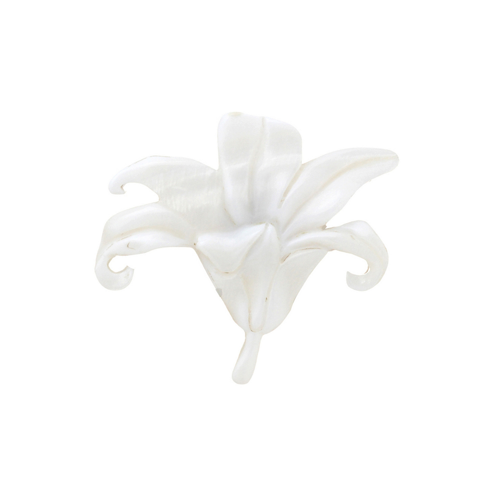 Брошь Nature Bijoux, Lis Blanc, из перламутра, NB26.1-10-23960 (белый)