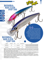 Воблер для рыбалки BOMBA KILLER 120FDR-143 16,5 г.