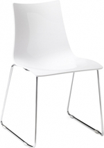 Стул пластиковый Scab Design Zebra Antishock, хром, белый