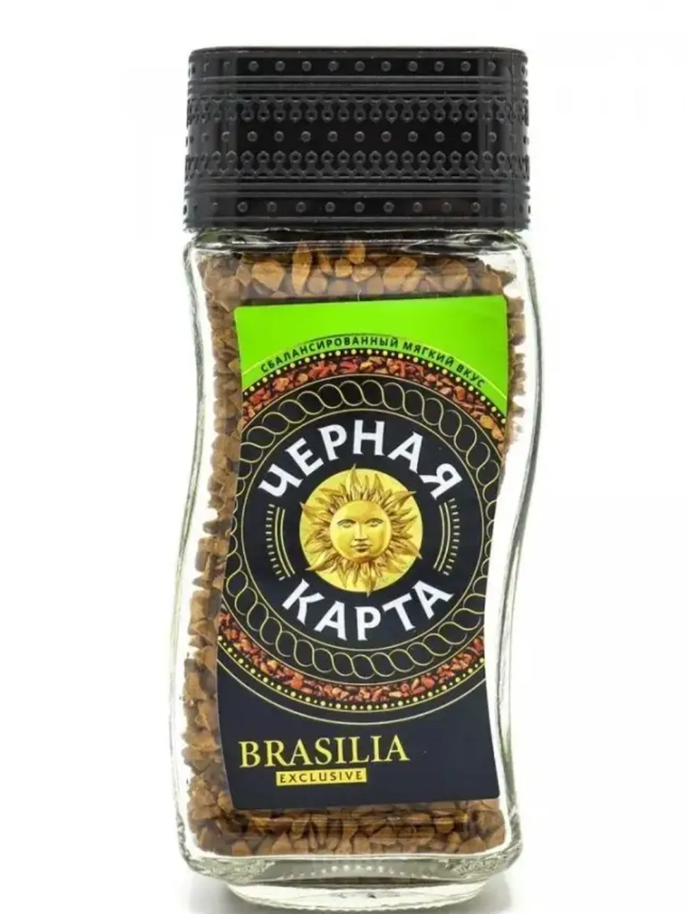 Кофе растворимый Черная карта Brasilia Exclusive 190 гр
