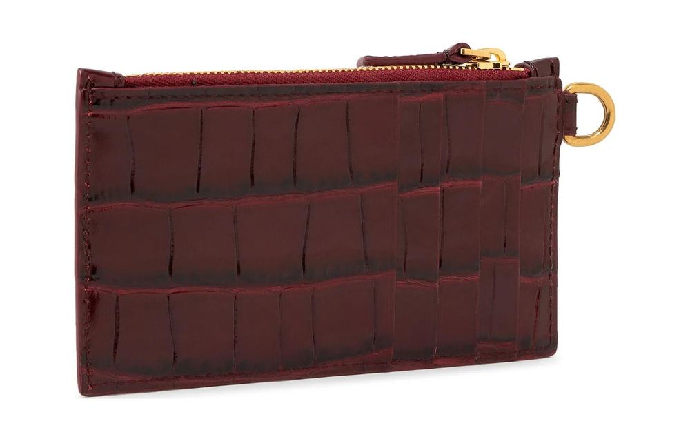 Balenciaga Calfskin Card Holder Card Holder Card Holder Men"s Dark Red