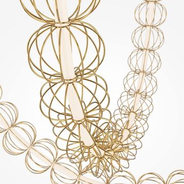 Подвесной светодиодный светильник 117W 3000К MOD216PL-L42G3K золото Golden Cage Maytoni