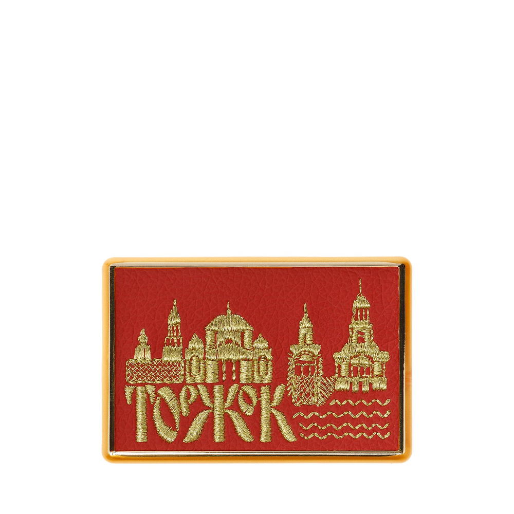 Магнит «Торжок» а20/68 красный / золото