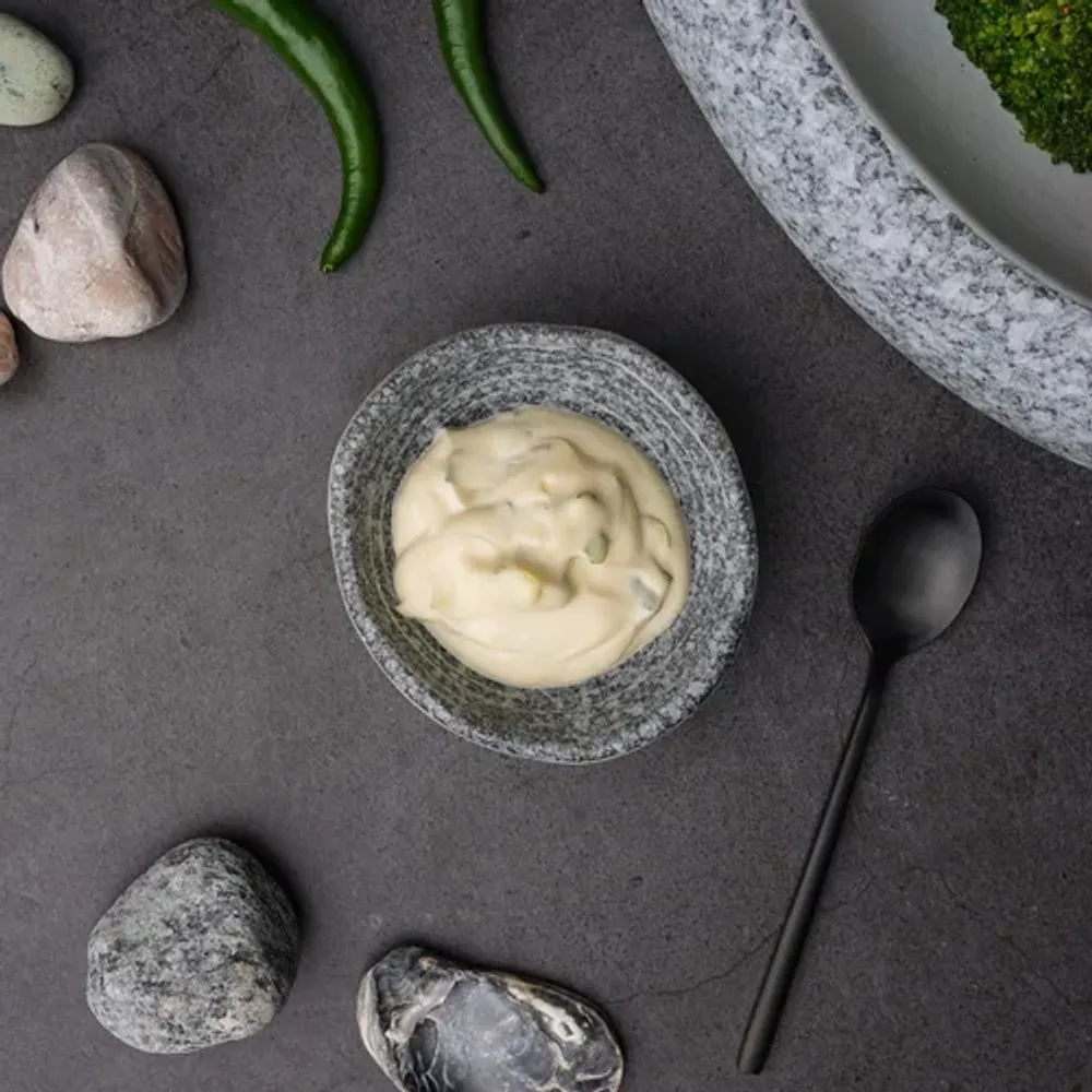 Соусник 45 мл 7,7*7,2 см h3,2 см овальный фарфор Stone Untouched Taiga P.L. Proff Cuisine [1]