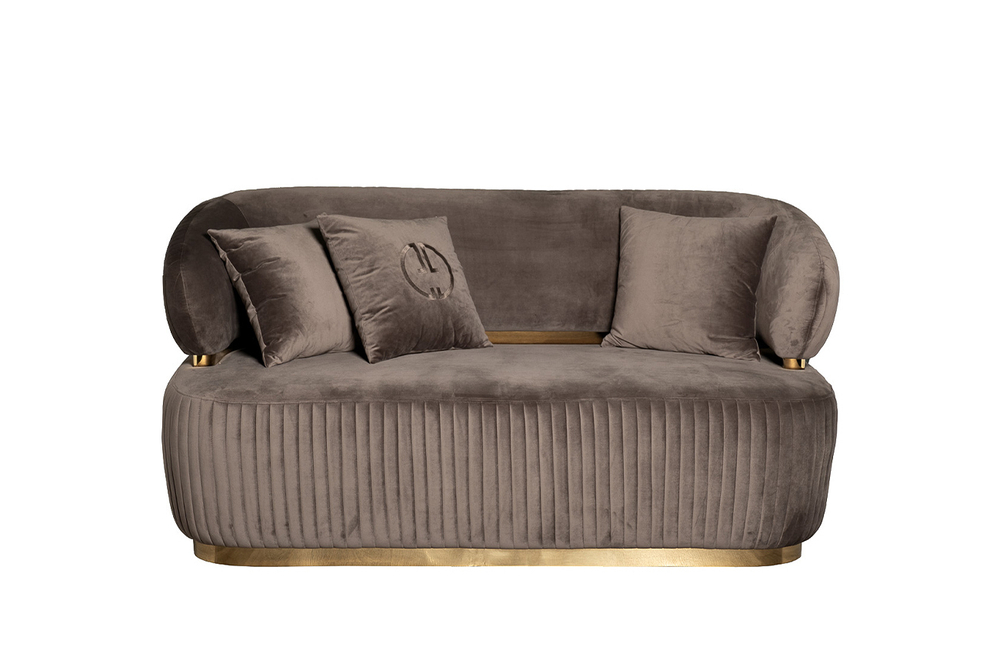 Диван двуxместный 170x88x86см Garda Decor Glarus коричневый 102AN-DIV-1302-KOR