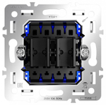 Механизм выключателя двухклавишного Voltum S70 VLS0205M