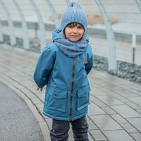 Снуд из смесовой шерсти "Синий меланж"