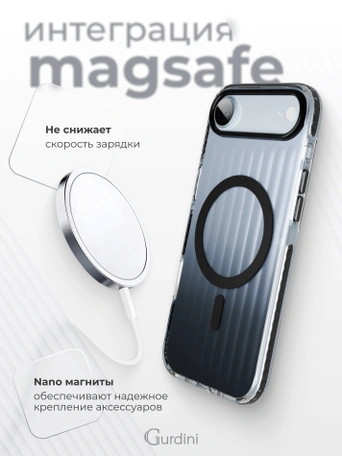 Чехол накладка iPhone 17 Air 6.5" Gurdini Ocean Case (4) Transparent черный