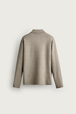 ZARA ТРИКОТАЖНОЕ ПОЛО, РЫЖЕВАТО-КОРИЧНЕВЫЙ
