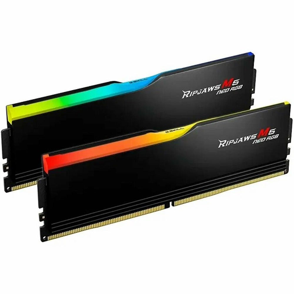 Модуль памяти DIMM DDR5 32Gb, 6000Mhz, 2x16Gb, G.Skill Ripjaws M5 NEO RGB Black (F5-6000J2836G16GX2-RM5NRK)