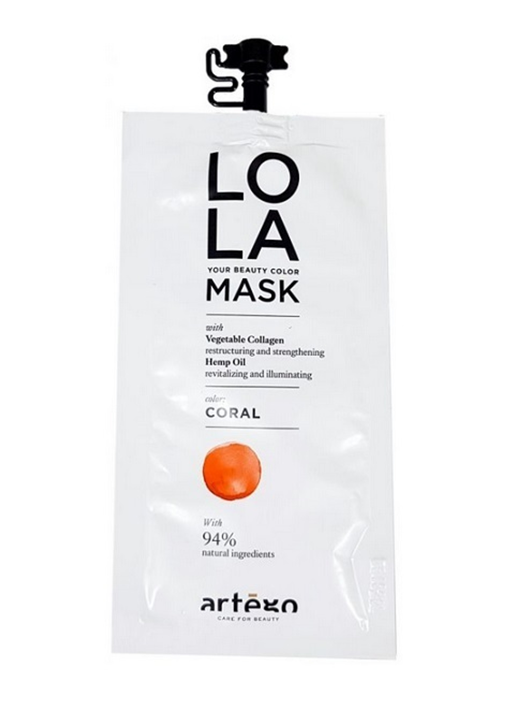 Оттеночная маска LO LA оттенок КОРАЛЛ 20мл/ LO LA mask CORAL 20ml