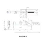 Зажим с горизонтальной ручкой Woodwork GH-204-GBLH