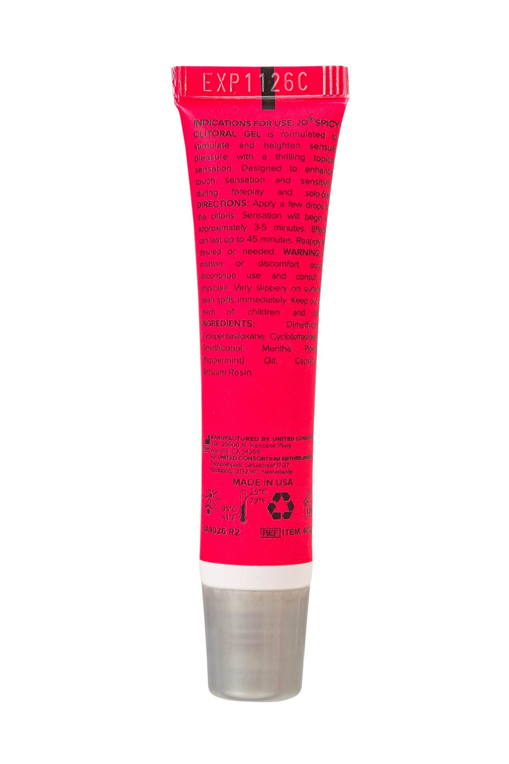 Возбуждающий гель для клитора сильного действия JO SPICY CLITORAL GEL - 10 мл.
