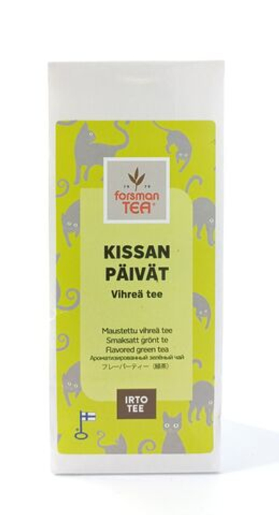 Зеленый чай FORSMAN Kissanpivt vihre tee с добавками 60 г (из Финляндии)