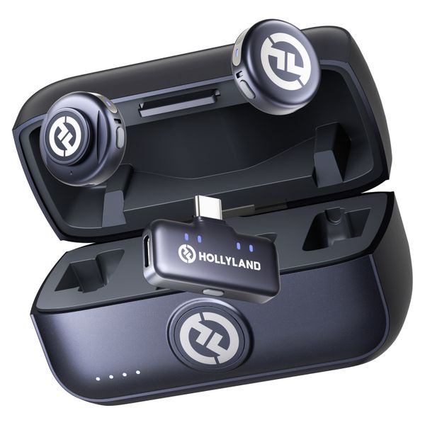 Беспроводной петличный микрофон Hollyland LARK M3 (2 TX + 1 RX USB-C + кейс), Серый | Space Gray