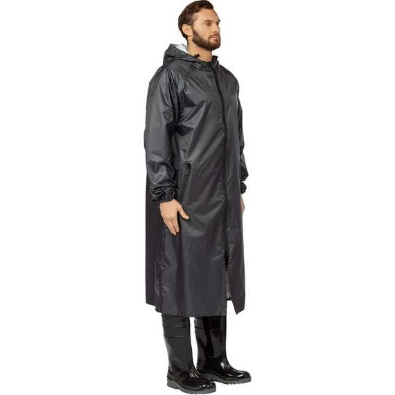 Плащ влагозащитный Waterproof Line Membrane WPL полиэфирный с ПУ покрытием на молнии тёмно-серый