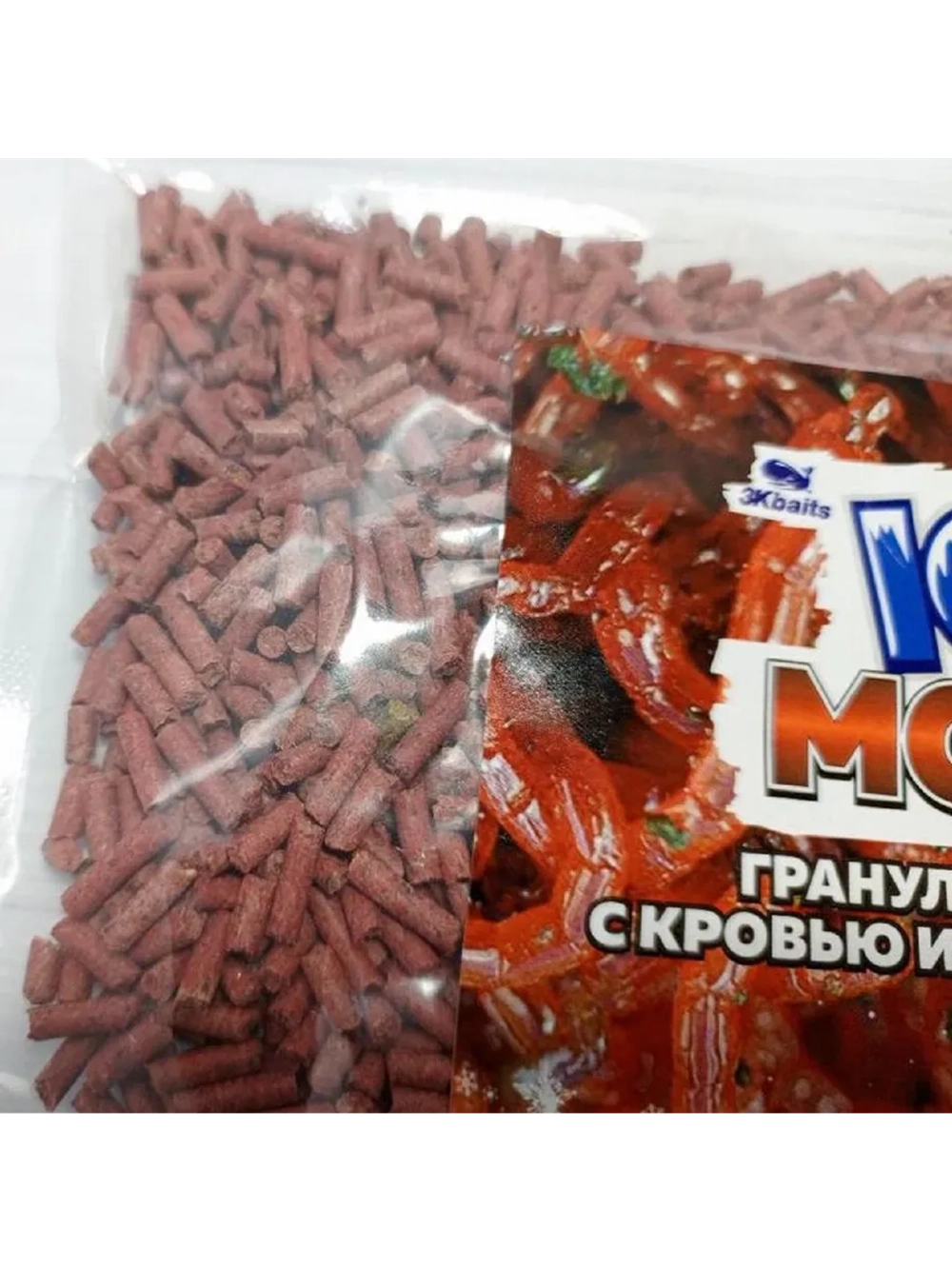Мотыль гранулированный 3мм ICY с кровью и экстрактом