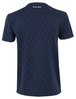 Мужская теннисная футболка Tecnifibre Graphic Stretch - небесный