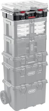 KETER STACKNROLL, 525 х 345 х 147 мм, (21″), пластиковый ящик-органайзер с 10 регулируемыми ячейками (38399)