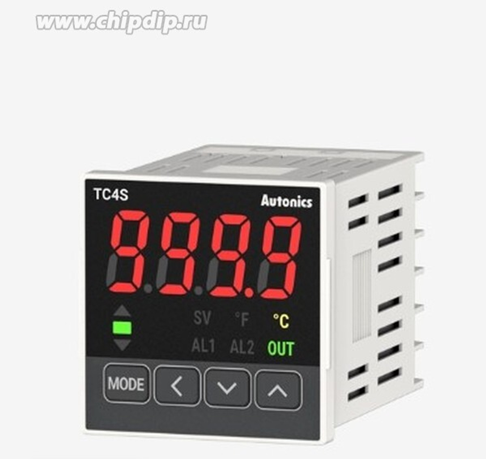 TC4SP-14R, Температурный контроллер с ПИД-регулятором, 4 разряда, Ш48хВ48, 1 вых. реле + 1 SSR