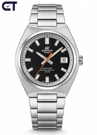 CASIO EFB-109D-1AVDF EDIFICE мужские наручные часы — классическая модель с чёрным циферблатом и сапфировым стеклом