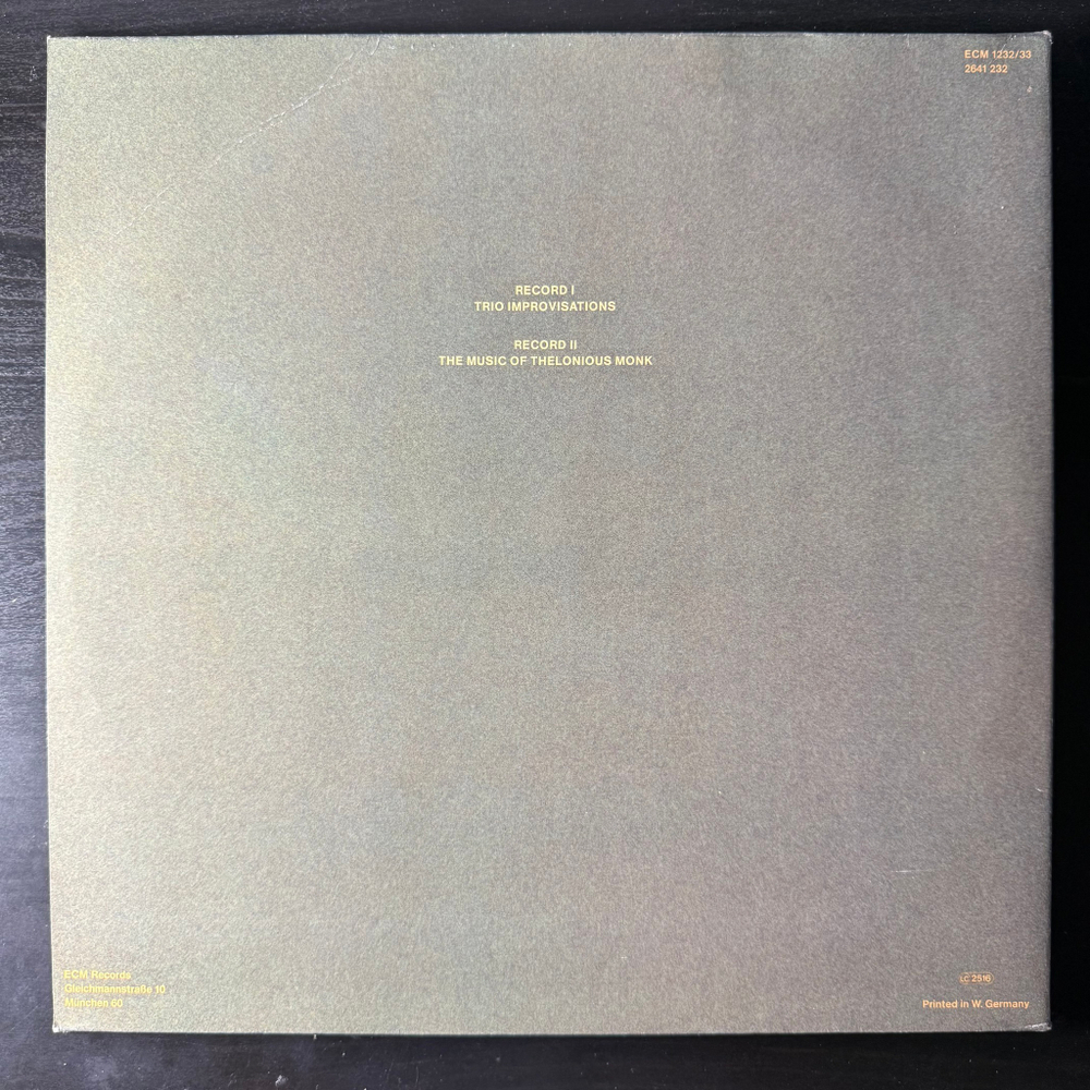 Chick Corea, Miroslav Vitous, Roy Haynes ‎– Trio Music 2LP (Германия 1982г.) ECM