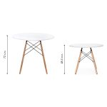 Стол деревянный Woodville Table 80 white, wood