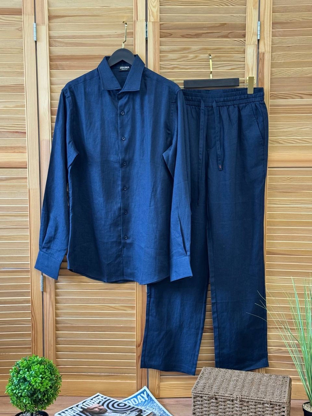 Льняной костюм Zegna
