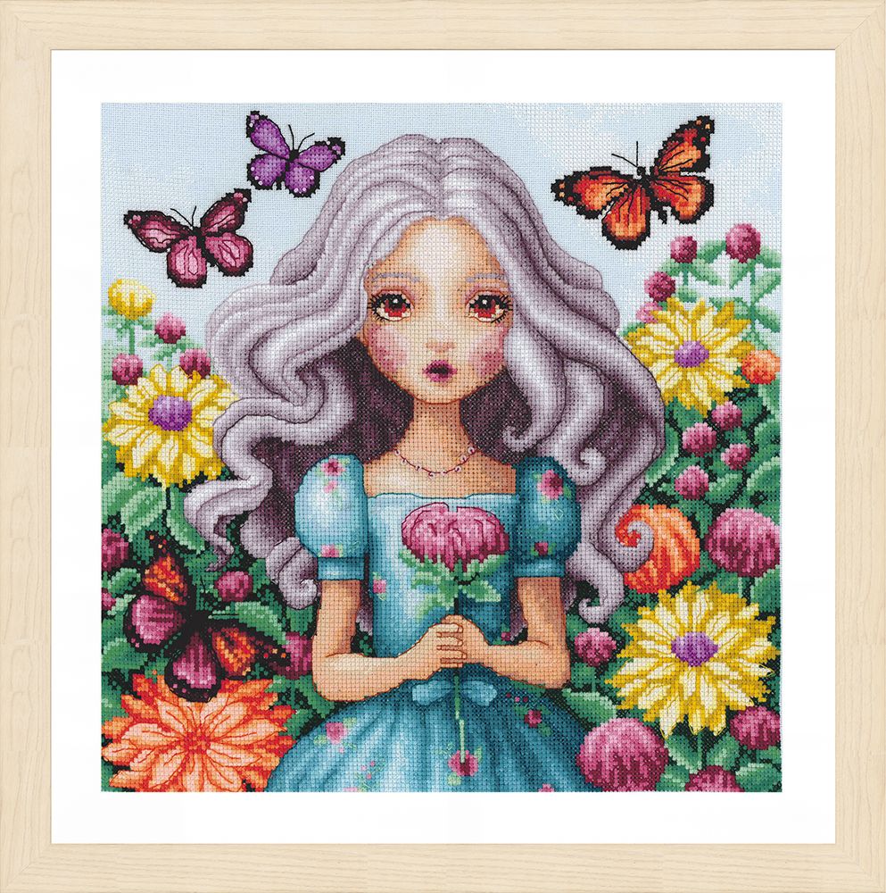 Набор для вышивания нитками Lanarte I hold every dahlia
