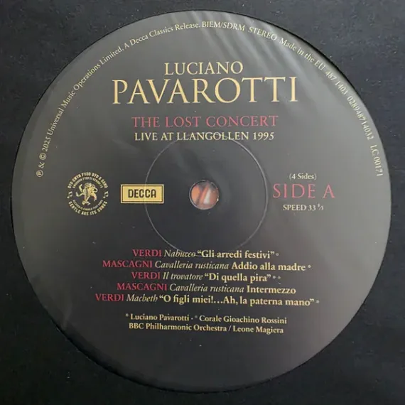 Luciano Pavarotti – The Lost Concert - Live At Llangollen 1995 (Box-set) - 2LP