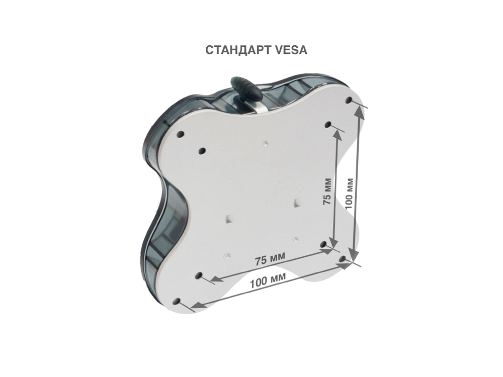 ErgoFount RSST-4520/2 Крепление для 2 мониторов до 24" с утяжеленным основанием. Цвет - серебристый