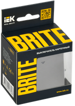 BRITE Выключатель карточный 30А ВС10-1-8-БрС сталь IEK