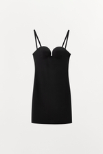 МИНИ-ПЛАТЬЕ ИЗ ПОЛИАМИДА С ЭФФЕКТОМ BODY SHAPE — ZARA
