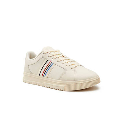 Кожаные кроссовки Tommy Hilfiger - экрю(FM0FM05052)