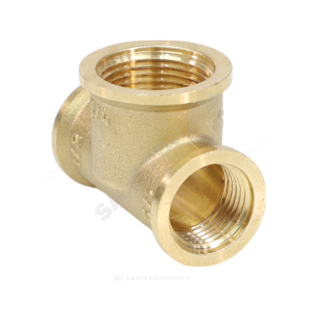 Тройник латунь переходной Ду 25х15х25 (1"х1/2"х1") ВР VALFEX VF.750.L.100.012.100