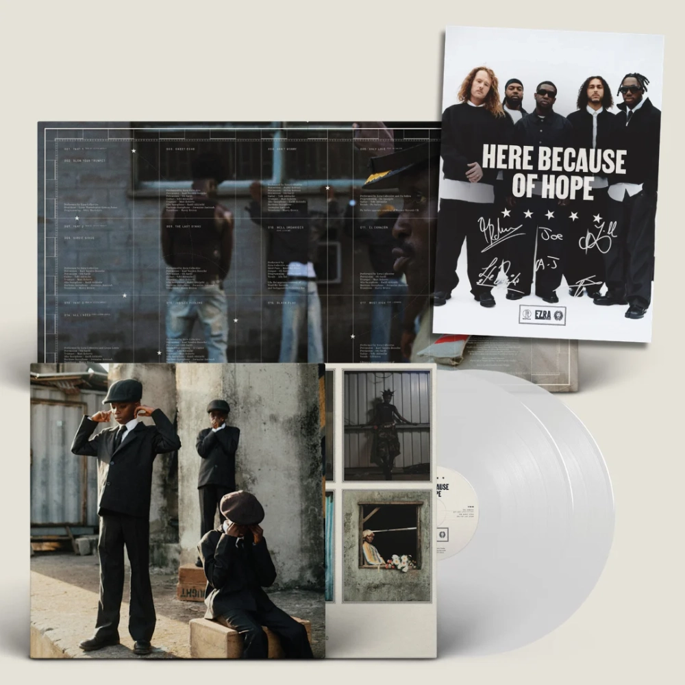 Ezra Collective - Here Because Of Hope - Translucent White 2LP + Signed Card