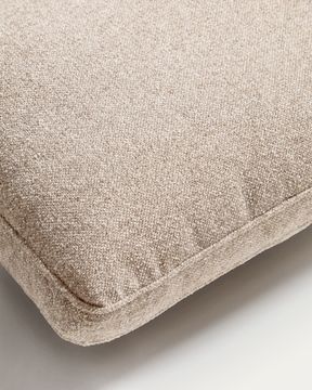 Подушка Blok из синели бежевого цвета, 60 x 60 см