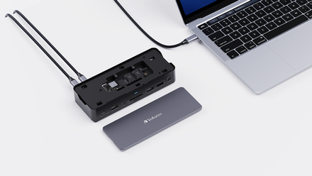 Док-станция Verbatim USB-C Pro Dock CDS-15S на 15 портов и разъемом для SSD