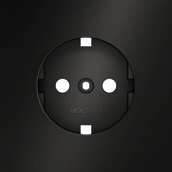 Накладка для розетки с заземлением Voltum S70 Антрацит VLSM000612