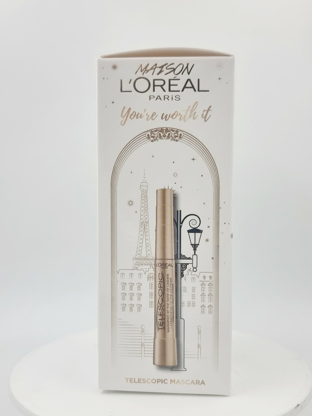L'Oreal Подарочный набор - тушь для ресниц Telescope (8 мл) и средство для снятия макияжа с глаз и губ (125 мл), Франция