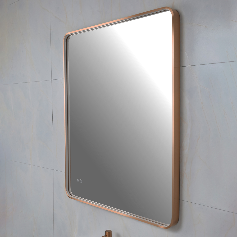 Зеркало с подсветкой AVS VI 80x100 см, антипар, розовое золото