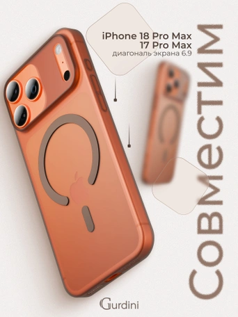 Чехол накладка iPhone 17 Pro Max / 18 Pro Max 6.9" Gurdini Slim Series with Magsafe Desert