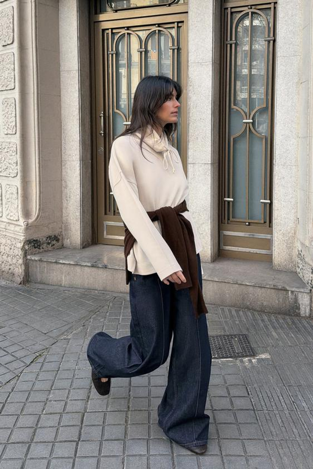 Свитшот из интерлока с эффектом «потертости» - ZARA